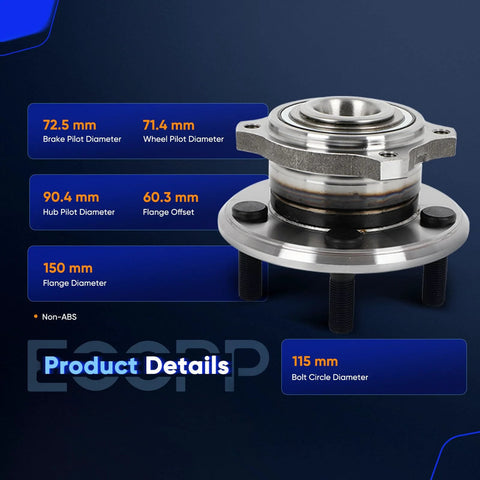 Rear Wheel Hub And Bearing Assembly 512369 Fits Dodge Charger 2009 2014 And Chrysler 300 2009 2014 AWD 5 Lug 32 Spline
