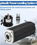 Hydraulic Pump Motor Kit For Unidirectional RV Leveling System Ready To Roll Seven Point Five Inch Height in packaging