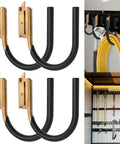 Heavy Duty E Track Hooks Set for Enclosed Trailers and Vans, 4 inch steel hangers, installed on track with cables and tools.