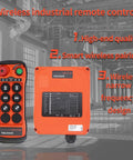 Industrial Wireless Crane Remote Control Kit With Six Buttons For Electric Hoist And Overhead Crane Transmitter Receiver