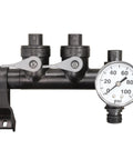Pressure gauge and valve assembly for ATV Sprayer 2.4 GPM High Flo Pump, 12V Self Priming, 60 PSI, Model ATV-15-2-QR