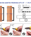 Installation guide for 32 Pack Matte Black Cabinet Handles 8-4/5 Inch Square Pulls For Drawers And Kitchen Cabinets Hardware Set