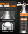 Pro Grade AC Flush Kit For Auto Air Conditioning System Cleaning With Stainless Steel Canister and pressure gauge detail