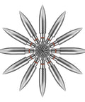 Stainless Steel Archery Field Points With Screw In Tips 19/64 Inch Outside Diameter 125 Grain 1 Dozen arranged in star pattern