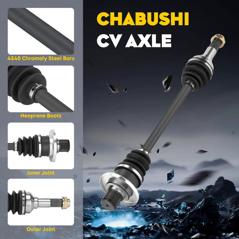 Rear CV Axle Shaft Set For Yamaha Rhino 450 2006-2009, Rhino 660 2004-2007, Rhino 700 EFI 2008-2013, 4340 chromoly steel, detail view