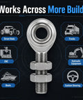 Three Quarter Inch Rod End Bearings Heim Joints Set Of Two With Right Hand Thread Sixteen Threads Per Inch Bore Zinc Plated Steel