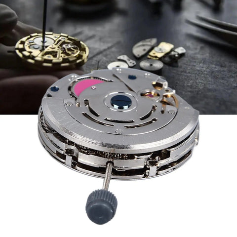 Automatic Mechanical Watch Movement 8205 Six Hand High Accuracy Wrist Movement Replacement close-up detail view