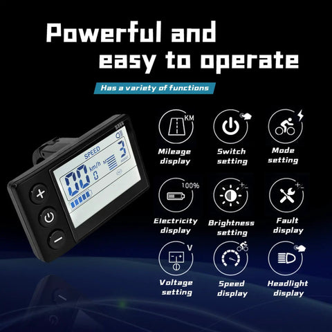 Multivoltage Brushless Ebike Controller Kit 500W 25A With LCD Display For 24V 36V 48V Electric Bikes And Scooters Kickass Speed Controller With Quiet Operation Great Heat Dissipation Durable Performance