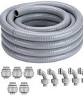 No Brainer Half Inch Liquid Tight Conduit And Connector Kit 150 Ft Flexible Non Metallic Electrical Tubing coiled with connectors