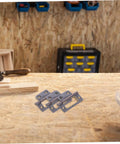 quiet heavy duty cabinet hinges on workbench in workshop
