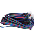 Professional Grade Five Pack Xh2 54 Four Pin Motor Extension Leads For Extruders And Servo Motors At Two Meters with latching plugs.