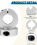 4 Piece Aluminum Split Shaft Collar Set With 20mm Bore, 40mm Outer Diameter, 12mm Thickness, M5 Set Screws features durability and precision.