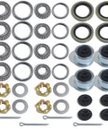 Trailer hub bearing kit (4 sets) with seals, caps, cotter pins, nuts and washers for 3500 lb spindles 1-3/8–1-1/16 in