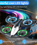 Beginner Friendly Foam RC Drone For Kids With LED Lights 360 Degree Flip Altitude Hold 3 Speed Modes hovering indoors