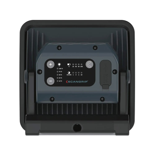 Back view of Rechargeable COB LED Floodlight Handheld Beast 2000 Lumen Ultra Slim Work Light with control panel visible.