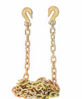 Heavy Duty 3/8 Inch 20 Foot G70 Transport Binder Chain With Clevis Grab Hooks For Towing Logging And Tie Down Binding Equipment Road Ready