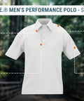 Men Short Sleeve Ice Duty Uniform Polo Shirt With Moisture Wicking Quick Dry Fabric And Concealed Button Down Collar featuring mic clip slots and pen pocket.