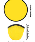 Twenty Four Pack Foldable Handheld Fans With Matching Bags Assorted Colors Tailgate Ready Cooling Vibe For Summer Festivals Rave Gifts And Backyard Lounging Sturdy Compact Frame with yellow fan and bag
