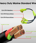 Heavy Duty Marine Standard Wire with 10/4 STW Mainline and Branchlines, featuring durable PVC jacket and copper conductor.