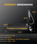 Product dimensions of Garage Ready Heavy Duty Electric Oil Drain Pan With Built In Pump, Badass 15 Gallon Steel Fluid Recovery Tank.