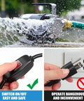 Hella Efficient Heavy Duty Electric Water Transfer Pump 115V 1/10 Hp Portable Utility Pump with hose and switch for easy operation.