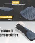 Handlebar Extenders For Indoor Exercise Bikes, Adjustable And Comfortable Grip Set With Included Shims, ergonomic comfort grips detail