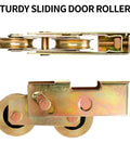 Sliding Patio Door Tandem Roller Assembly Replacement Rollers 1-1/4 Inch Steel Ball Bearing Wheels, galvanized steel, 2 pack