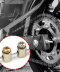 Twenty Pack Universal Throttle Cable Ends With Screws End Caps For Motorcycle Scooter Dirt Bike And Bicycle Fits Up To Three Millimeter Wires shown installed on bike chain