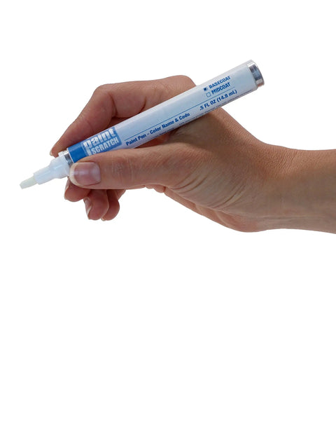 Hand holding Pro Grade Touch Up Paint Pen Car Scratch Repair Kit for Mercury Gray Metallic 1H9 Easy Color Match Lexus RX 350