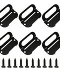 Flush Pull Ring Handles Set Of 6 Zinc Alloy Recessed Cabinet Pulls Black with screws
