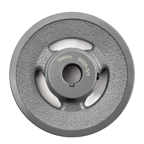 Beefy Heavy Duty 3/4 Inch Bore Single Groove Cast Iron V Belt Pulley With 4.75 Inch Outside Diameter, Motor Pulley For A AX B BX 4L 5L V-Belts, Precisely Machined, Static Balanced, Rust Resistant Finish, BK5034