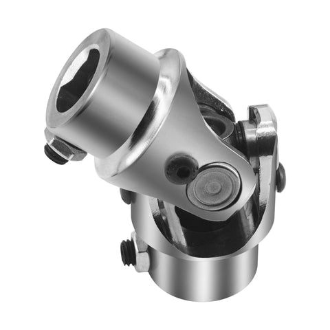 Three Quarter DD To Three Quarter DD Steering Shaft Universal U Joint Coupling In Chrome Steel Powder Coated Single Steering Shaft Joint