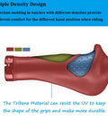 Ergonomic Anatomic Handlebar Grip With Triple Density Comfort Bar End Extensions highlighting material durability and design