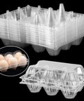 Bulk 120 Pack Stackable Egg Cartons Half Dozen 6 Count For Kitchen Refrigerator Market Farm Storage Durable Plastic With Snap Lid Closure No Fuss Stack Design Keeps Eggs Fresh And Organized
