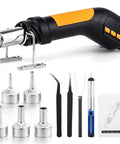 Heat Gun 700W Mini Hot Air Rework Tool With LED Display, 10 Temperature Settings, 5 Nozzles, 5 Accessories, Pro Grade