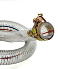 Hxszk 39 universal log splitter suction hose, 1in ID, wire-reinforced PVC hydraulic hose with heavy-duty clamp