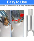 BZTT RV water heater pressure-relief valve remover tool; 7/8-inch wrench compatible, metal construction for RV hot water heater.