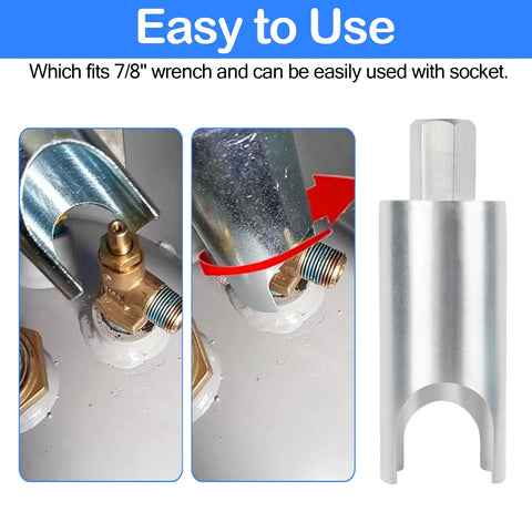 BZTT RV water heater pressure-relief valve remover tool; 7/8-inch wrench compatible, metal construction for RV hot water heater.