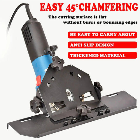 45 Degree Tile Chamfer Cutter For Ceramic Glass And Stone, Adjustable With Front And Rear Guides, Boss Grade Tool on white background.