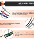 Installation steps for 15 Foot Semi Truck Air Lines Kit With Glad Hands And 3 In 1 Air Hoses Plus 7 Way ABS Power Line.