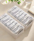 2 Pack Cable Organizer Box With 7 Clear Compartments For Desk Chargers And Wire Management See Through Desktop Box For Home Office Organization White Finish