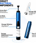 Lab Grade Precision Mechanical Pen With Sixty Settings Dial Aluminum Body Adjustable Mechanism Blue Finish For Detailed Research Technical Lab Work Pro Grade Writing Tool, blue aluminum body