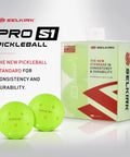 Pro S1 Outdoor Pickleball Ball For Tournament Play Crack Resistant 38 Hole Design With Advanced Aerodynamics USAPA Approved
