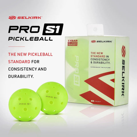 Pro S1 Outdoor Pickleball Ball For Tournament Play Crack Resistant 38 Hole Design With Advanced Aerodynamics USAPA Approved