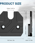 Dimensions of Aluminum Black Sun Visor Clip Repair Kit For Ram 1500 Trucks 2019 Through 2026