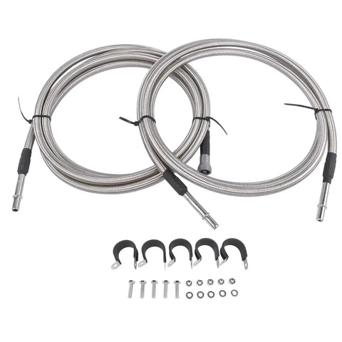 Premium Fuel Line Kit For Chevy Silverado And GMC Sierra Replaces 819-816 Perfect Fix For Leaks And Bad Delivery On 2004 To 2010 Models stainless braided hoses