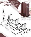 Sliding Closet Door Floor Guide 4 Pack for Universal Track System, adjustable width, steel base, technical illustration