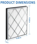 HE401 Filter For Air Purifier 4 Series True HEPA H13 Replacement 3 Stage Filtration with dimensions 17.05x15.08x1.59 inches