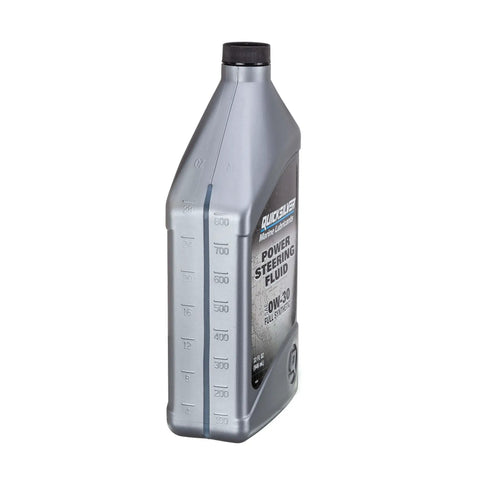 Power Steering Fluid SAE 0W-30 Full Synthetic, 32 Oz Bottle for electric steering systems in angled view