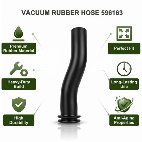 Vacuum hose with benefits, anti-aging properties, and perfect fit. Two Pack Rubber Vacuum Hose With Clamps For Fuel Pump Vacuum Line Replacement 596163 Compatible With OEM 593998 797408 For Lawn Tractors Like D110 D130 Repair.